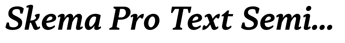 Skema Pro Text Semi Bold Italic